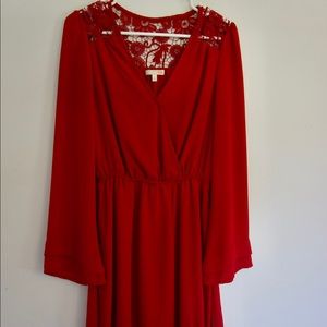 Gianni Bini Deep Red Boho Dress